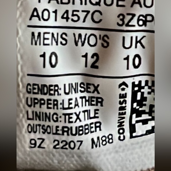 NEW Converse Chuck Taylor 70 leather High Top Sneaker men’s 10/12 woman’s in box - Picture 4 of 12